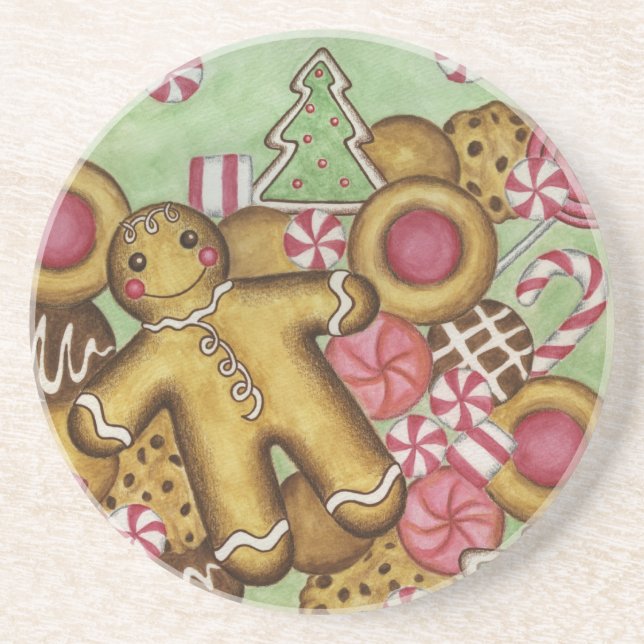 Posavasos de jengibre de Navidad (Frente)
