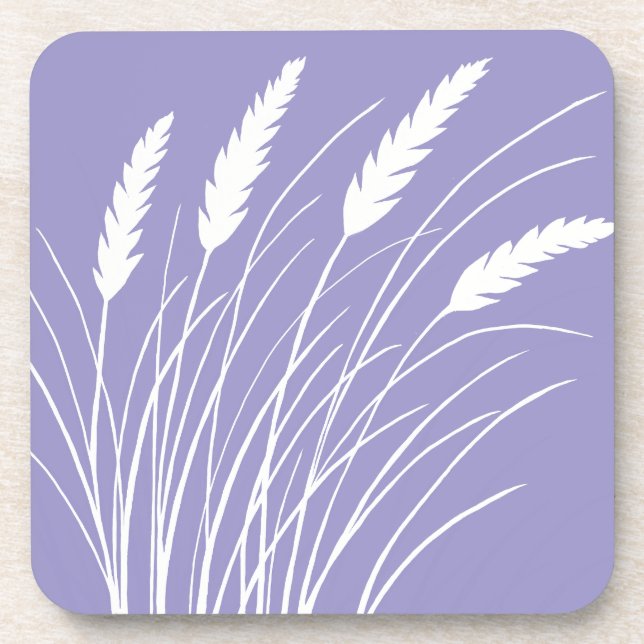 posavasos de lavanda con diseño de hierba de playa (Frente)