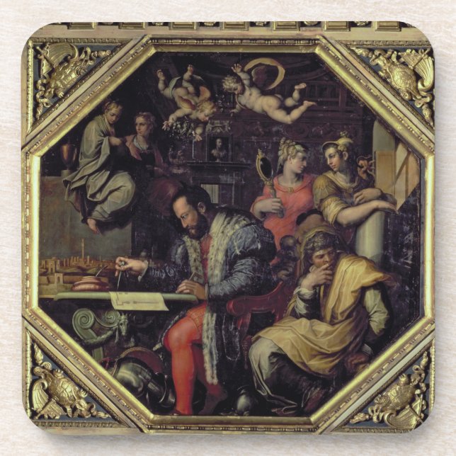 Posavasos De Medici (1519-74) de Cosimo I que planea los (Frente)