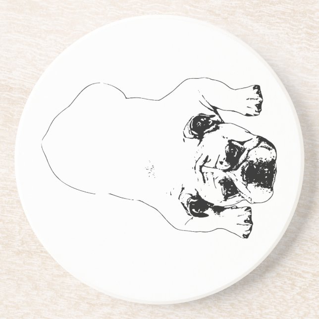 Posavasos de mesa de alegría de Bulldog (Frente)