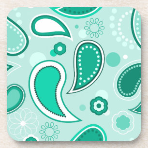 posavasos de paisley verde