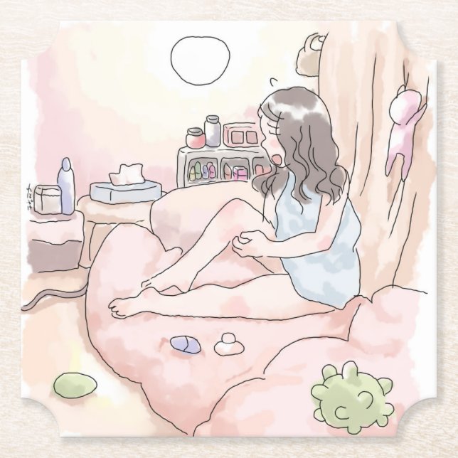 POSAVASOS DE PAPEL さにれにじ　リラックス (Anverso)