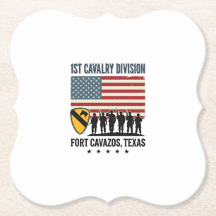 Posavasos De Papel 1ª División de Caballería Fort Hood Camiseta Milit