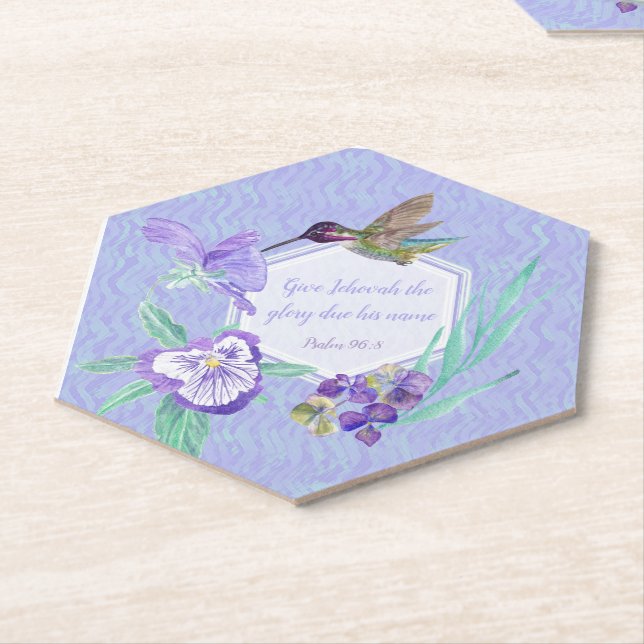 Posavasos De Papel 2025 JW year text Psalm 96:8 (En perspectiva)