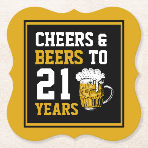 Posavasos De Papel 21 años de júbilo y cerveza a 21 años