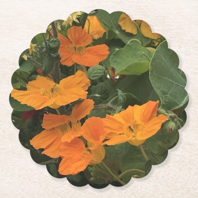 Posavasos De Papel 40.º Aniversario Boda Alternativa de Nasturtium (Anverso)