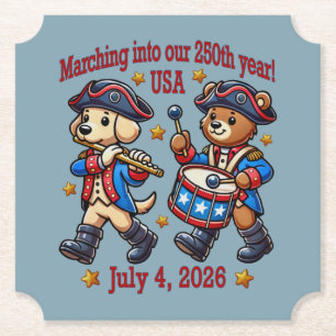 Posavasos De Papel 4 de julio 2014: 250 Aniversario Semiquincentenari