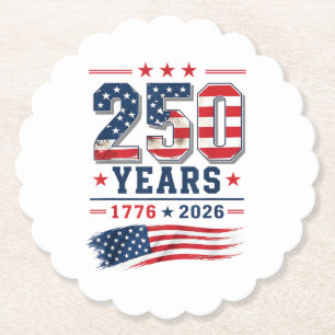 Posavasos De Papel 4 de julio bandera de Estados Unidos patriótica 25