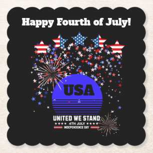 Posavasos De Papel 4 de julio, Día de la Independencia