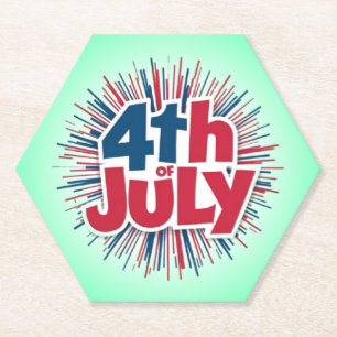 Posavasos De Papel 4 de julio Sublimación-98146