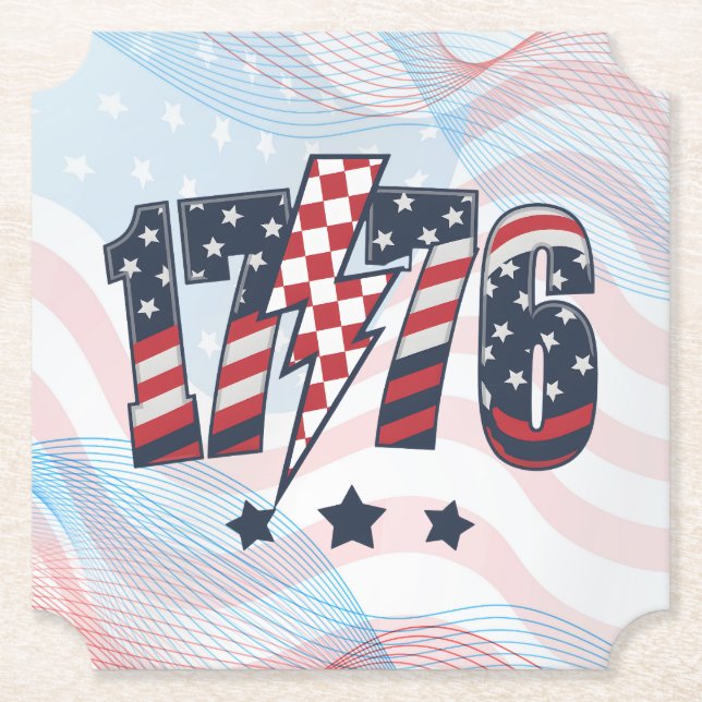 Posavasos De Papel 4th of July 1776-63751 (Anverso)