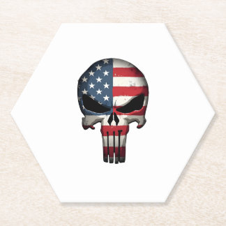 Posavasos De Papel 4th Of July Shirt For Women Men American Flag Skul