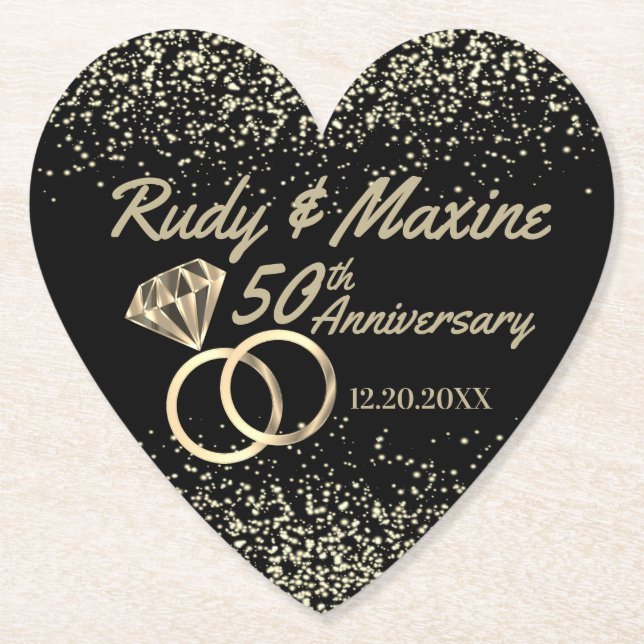 Posavasos De Papel 50.º Aniversario de Oro (Anverso)