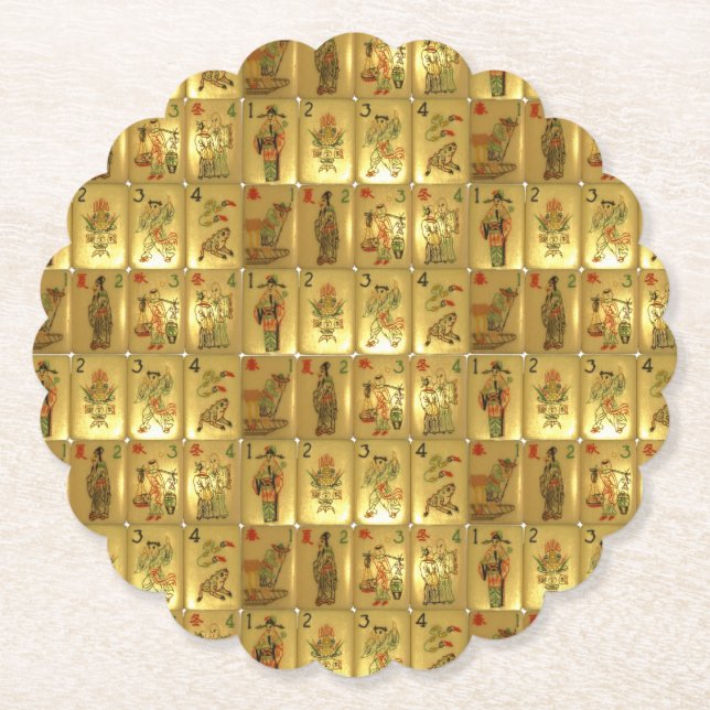 Posavasos De Papel 6 prácticos de costa de papel - flores (Anverso)