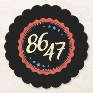 Posavasos De Papel 86 47 Anti Trump Gracioso