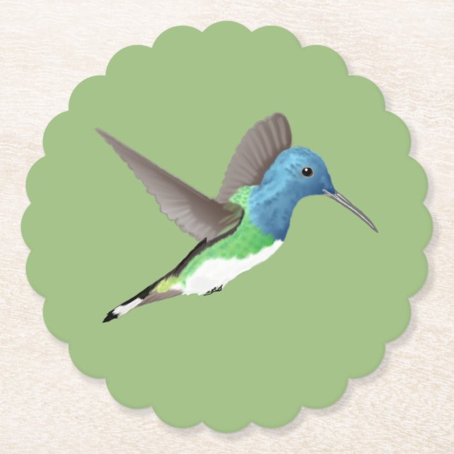 Posavasos De Papel Abandonar a Jacobin Hummingbird - transparente. (Anverso)