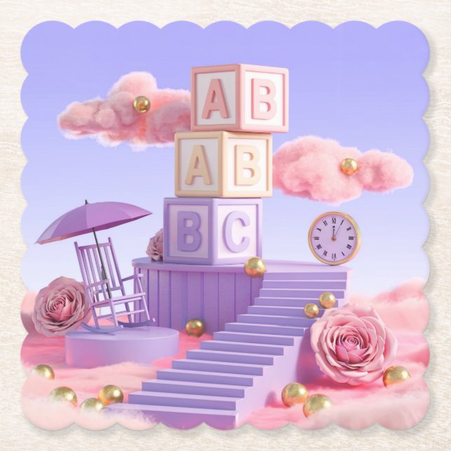 Posavasos De Papel ABC Surreal Dreamlike Landscape Coaster (Anverso)