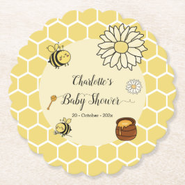 Posavasos De Papel Abeja dulce con dulce miel Baby Shower