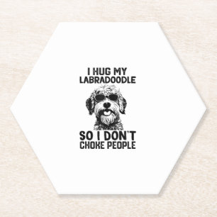 Posavasos De Papel Abrazo mi labrador para no asfixiar a la gente _2