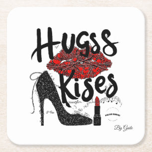 Posavasos de papel Abrazos y Besos (6) de Gaile