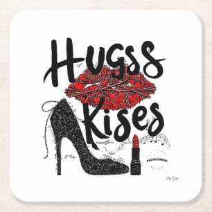 Posavasos de papel Abrazos y besos (6) de Gaile