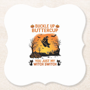 Posavasos De Papel Abróchense Buttercup Halloween Fantasma Bruja Somb
