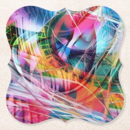 POSAVASOS DE PAPEL ABSTRACTO 4