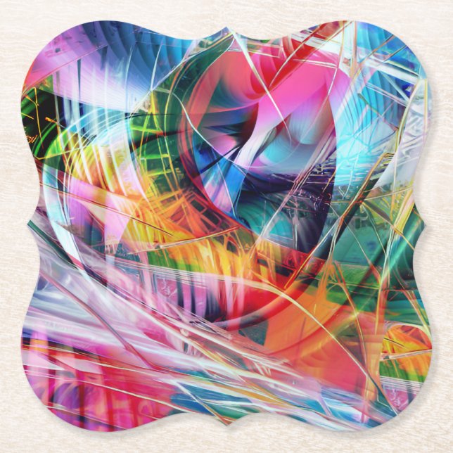 POSAVASOS DE PAPEL ABSTRACTO 4 (Anverso)