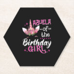 Posavasos De Papel Abuela De La Abuela De La Chica De Cumpleaños Unic<br><div class="desc">Abuela De La Camiseta De La Abuela De La Abuela De La Chica De Cumpleaños Unicorn</div>