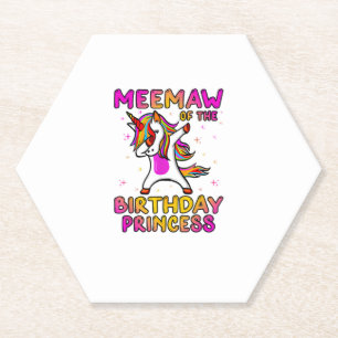 Posavasos De Papel Abuela De La Princesa Cumpleañera Chica Abuela Dab
