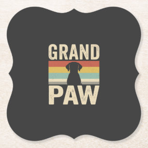 Posavasos De Papel Abuelo Pata Perro Vintage Retro