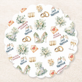 Posavasos De Papel Accesorios De Novias De Tendencia Para Boda