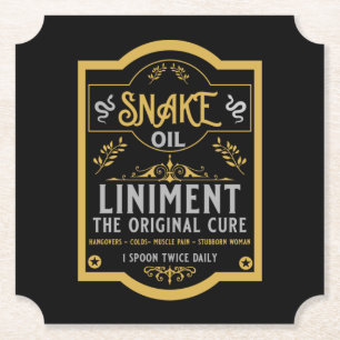 Posavasos De Papel Aceite de serpiente Curación de resaca