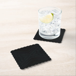 Posavasos De Papel Aceptación   Textura geométrica oscura