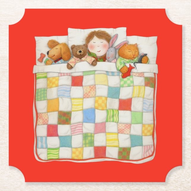 Posavasos De Papel ACOGEDOR BASTIDOR DE Papel Ticket - Rojo (Anverso)