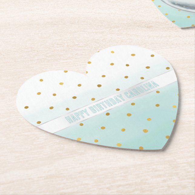 Posavasos De Papel Acuarela de oro de leche de confetán (En perspectiva)