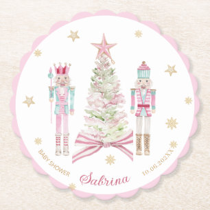 Posavasos De Papel Acuarela Feliz Navidad Cascanueces ballet rosa