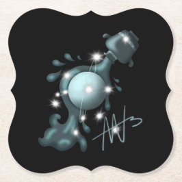Posavasos De Papel Acuario cósmico Uranus Zodiac