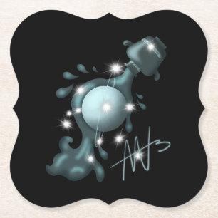 Posavasos De Papel Acuario cósmico Uranus Zodiac