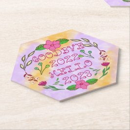 POSAVASOS DE PAPEL ADIÓS 20XX HOLA 20XX
