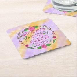POSAVASOS DE PAPEL ADIÓS 20XX HOLA 20XX