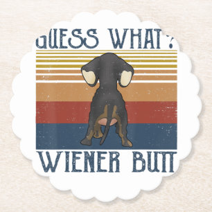 Posavasos De Papel Adivina qué regalo de Wiener Butt