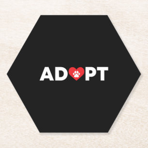 Posavasos De Papel Adopción de Rescate Animal