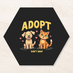 Posavasos De Papel Adopta No Compres - Rescate de Mascotas Lindas Ama