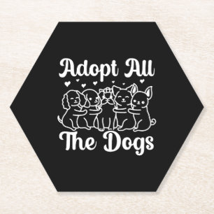 Posavasos De Papel Adoptar El Rescate De Los Perros Por Los Derechos