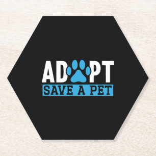 Posavasos De Papel Adoptar Salvar A Un Mascota De Los Derechos De Los