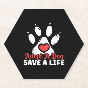 Posavasos De Papel Adoptar Un Perro Salvar Una Vida Rescate De Los De