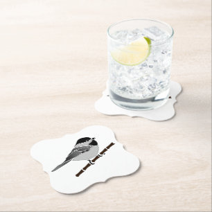 Posavasos De Papel Adorable Carolina Chickadee Personalizado
