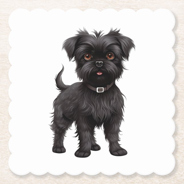 Posavasos De Papel Affenpinscher (Anverso)