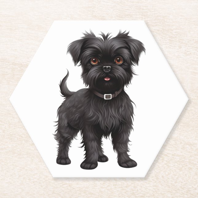 Posavasos De Papel Affenpinscher (Anverso)